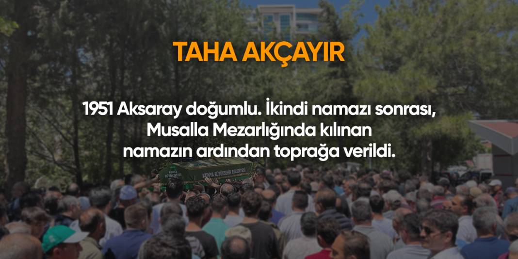 Konya'da bugün vefat edenler | 7 Mart 2025 2